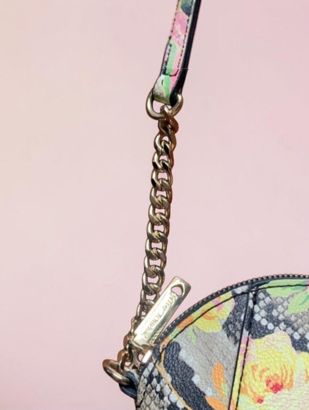 Betsey Johnson Floral Snake-Print Crossbody Bag, NWOT, 9"x6" - Picture 6 of 6